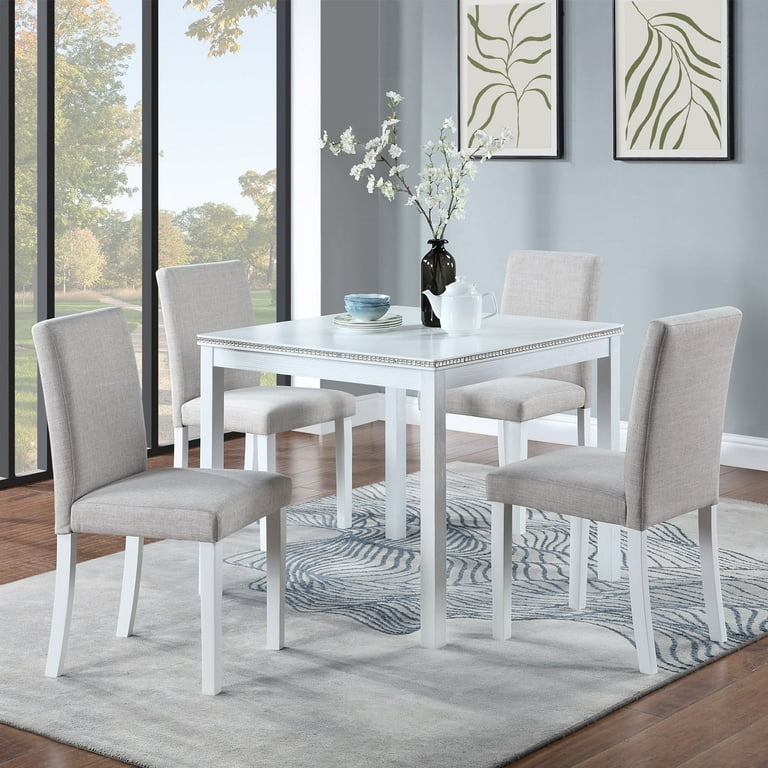 Dinner Table with Padded Chairs for Home Kitchen