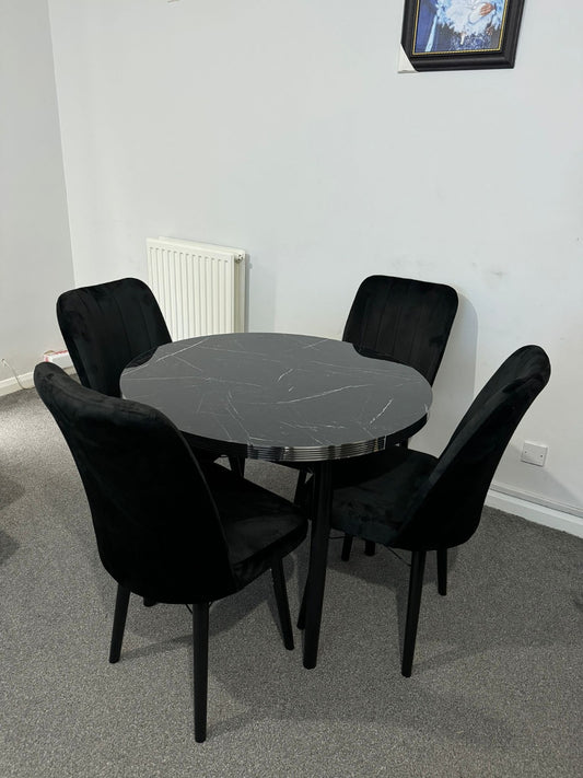 Dining table and chairs