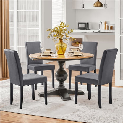 Faux Leather Dining Chairs Set of 4