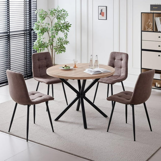 5 Pieces Round Dining Table Set