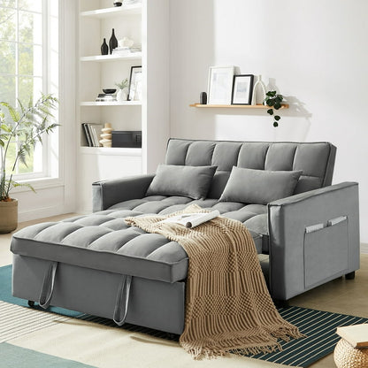 4-in-1 Convertible Futon Sofa Bed, Pull Out Couch Beds Loveseat Sleeper
