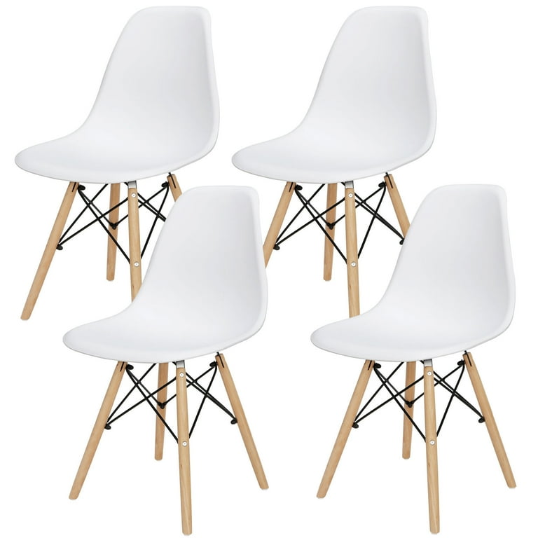 Modern Dining Chair Set of 4, White