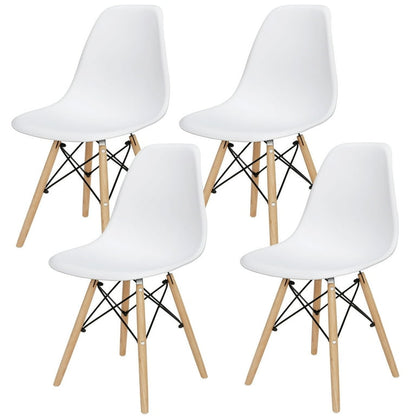 Modern Dining Chair Set of 4, White