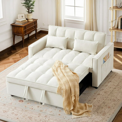 4-in-1 Convertible Futon Sofa Bed, Pull Out Couch Beds Loveseat Sleeper