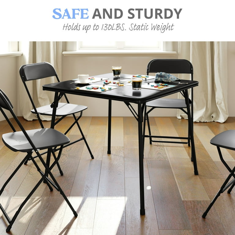 Foldable Card Table with Vinyl Table Top - Game Table - Portable Table