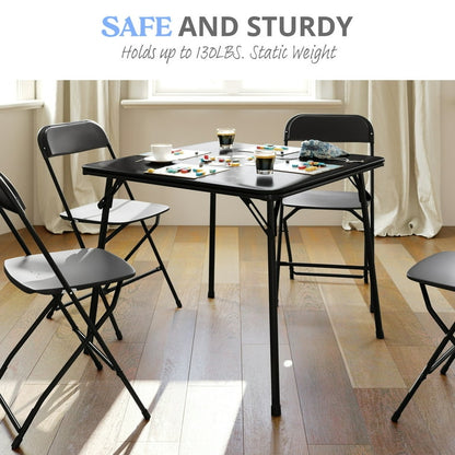 Foldable Card Table with Vinyl Table Top - Game Table - Portable Table