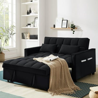 4-in-1 Convertible Futon Sofa Bed, Pull Out Couch Beds Loveseat Sleeper