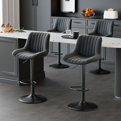 Swivel Counter Height Bar Chairs with Back