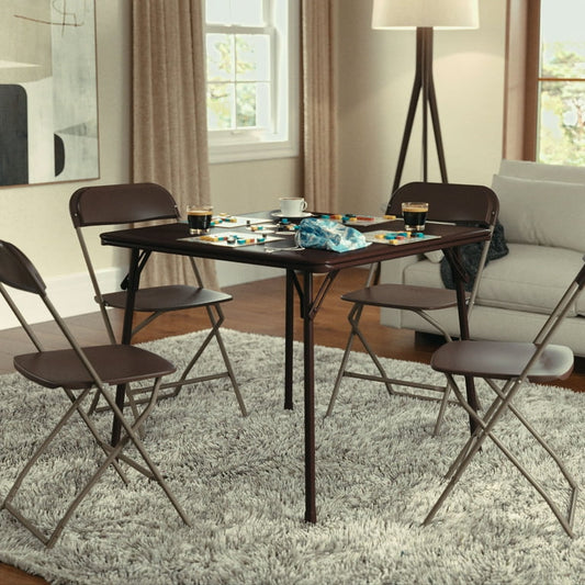 Foldable Card Table with Vinyl Table Top - Game Table - Portable Table