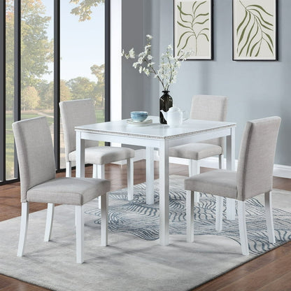 Dinner Table with Padded Chairs for Home Kitchen