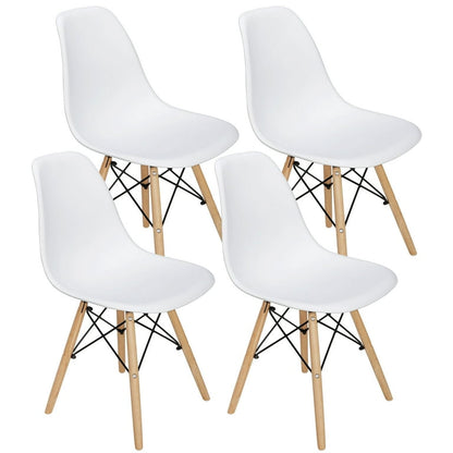 Modern Dining Chair Set of 4, White